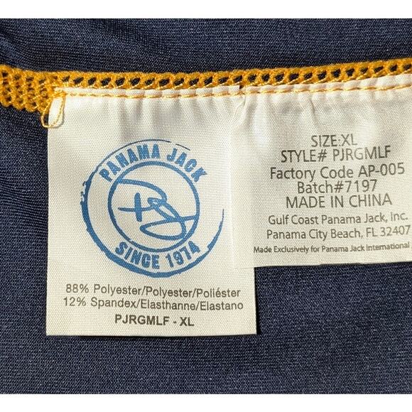 Panama Jack Men’s Rashguard Shirt XL Navy UPF 35+ Quick Dry Stretch Swim Tee NWT - Picture 10 of 13